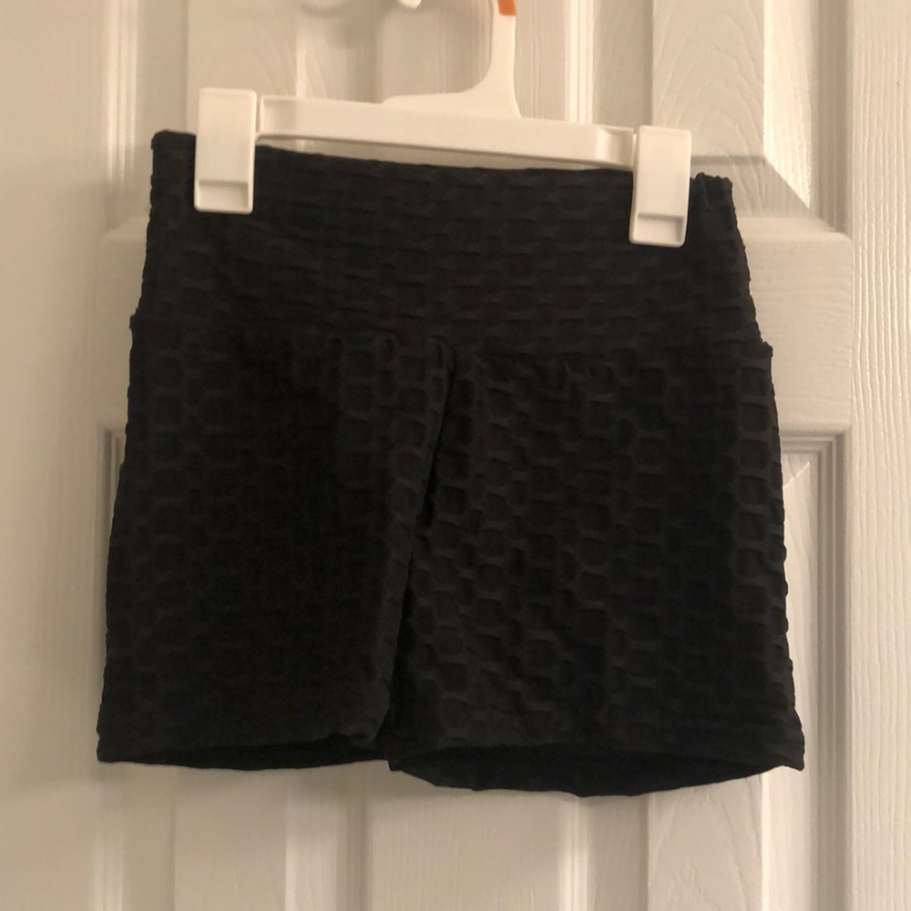 Black booty shorts